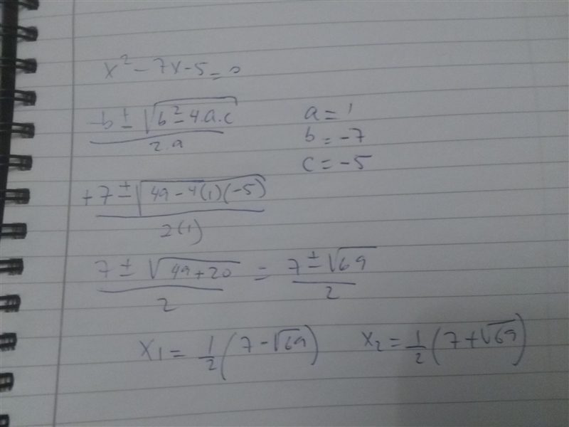 Lauren was solving the quadratic equation x^2 -7x -8 = -3-example-1