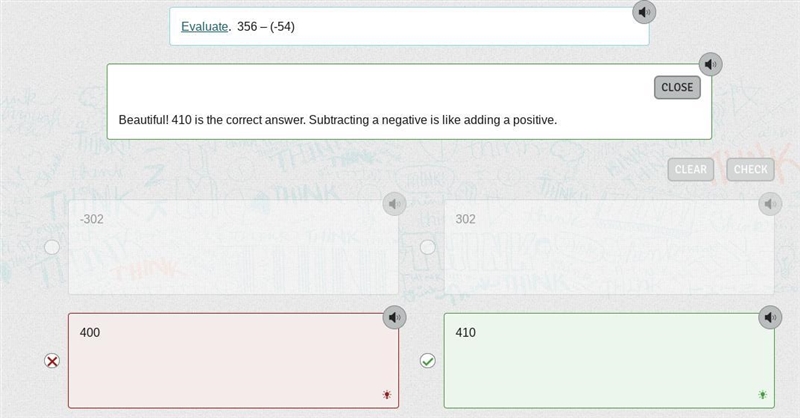 Evaluate 356 - (-54)-example-1