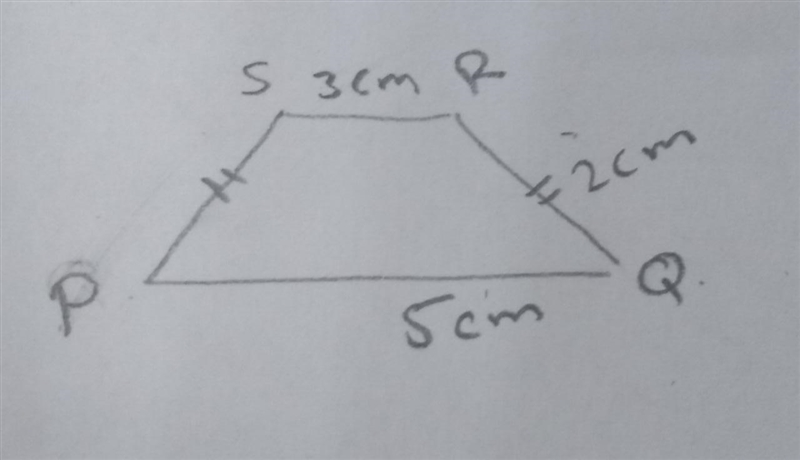 Quadrilateral PQRS is an isosceles trapezoid Find the perimeter of trapezoid PQRS-example-1