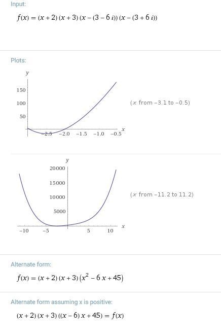 Write a polynomial function of least degree with integral coefficients that has the-example-2