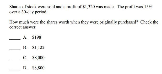 After several shares of the company's stock were sold, a profit of $1,320 was earned-example-1