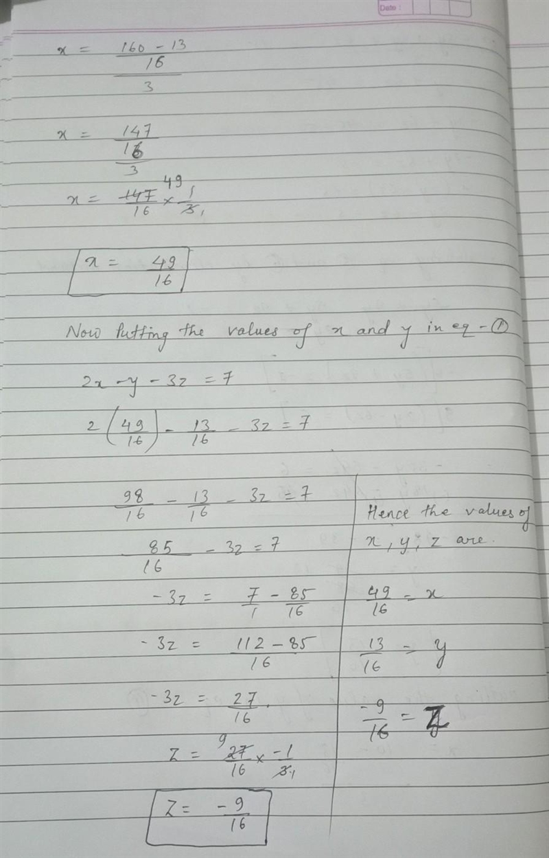 2x-y-3z=7, 3x+y+=10, 5x+y+2z=15-example-3