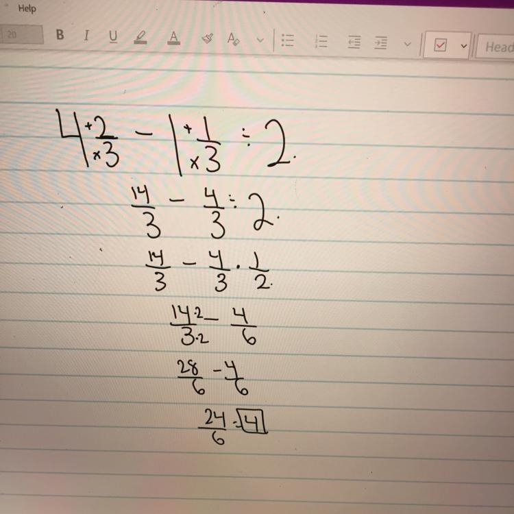 4 2/3−1 1/3÷2 find the value of this question-example-1