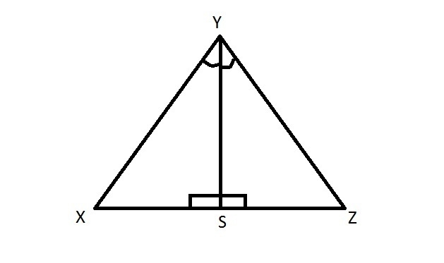 YS is the perpendicular bisector of XYZ and YS is a shared side of XYS and ZYS. which-example-1