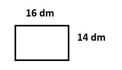 Bryce has a rug that is 14 decimeters by 16 decimeters. Draw a sketch of Bryce's rug-example-1