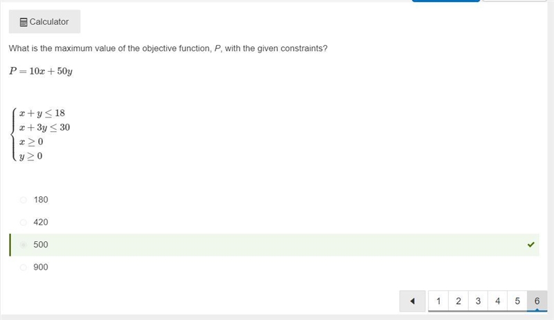 What is the maximum value of the objective function, P, with the given constraints-example-1