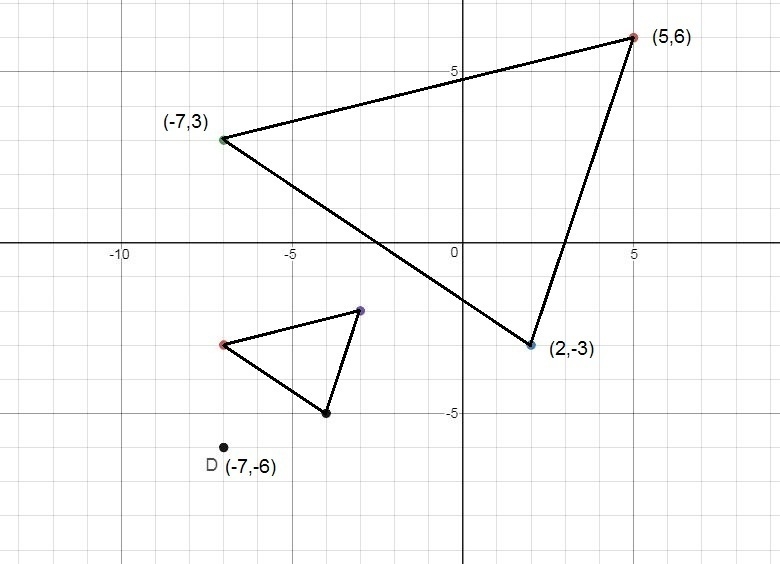 Graph the image of this figure after a dilation with a scale factor of 3 centered-example-1