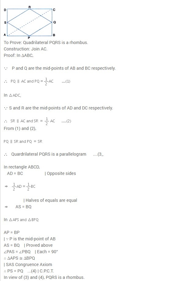 ABCD is a rectangle and P,Q,R,S are the midpoints of sides AB, BC,CD,DA respectively-example-1