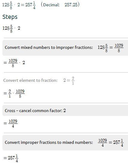 What is 128 5/8×2?????? plz helppp​-example-1