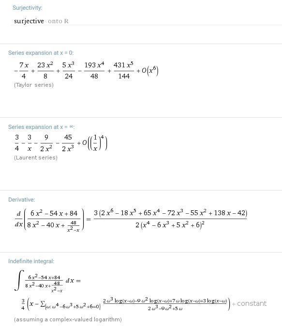 Simplify completely quantity 6 x squared minus 54 x plus 84 over quantity 8 x squared-example-3