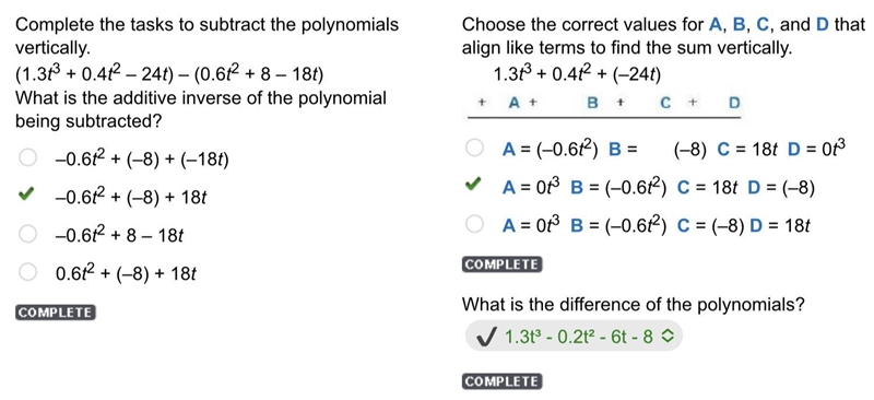 Choose the correct values for A, B, C, and D that align like terms to find the sum-example-1