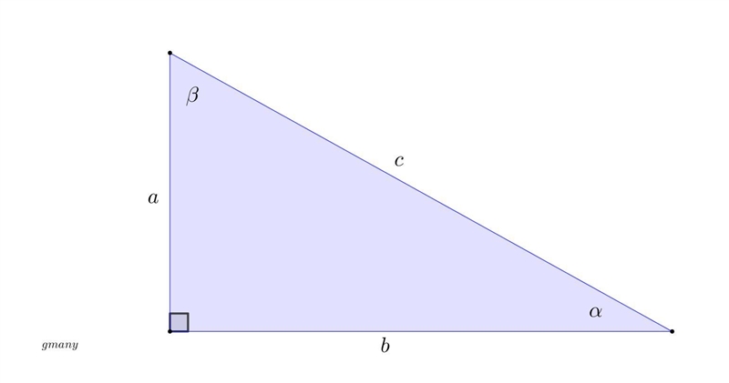 Explain how to find the measures of the angles in a right triangle, given the lengths-example-2