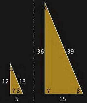 74. One triangle has side lengths of 5 inches, 12 inches, and 13 inches. The side-example-1