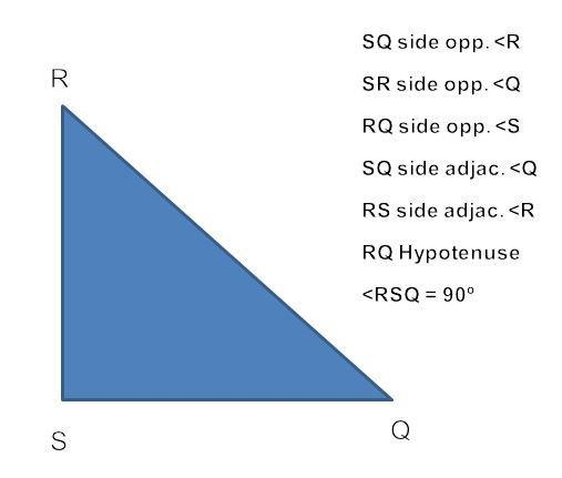 Triangle Q R S is shown. Angle R S Q is a right angle. Which statements are true about-example-1