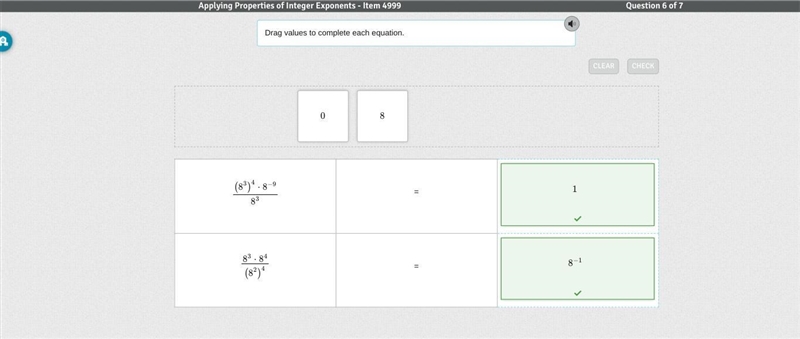 Drag values to complete each equation.-example-1