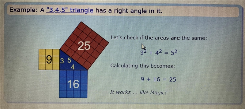 Explain the pythagorean theorem, please and thank youu :)-example-1