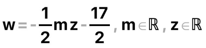 W (-4 + z) = mz + 17-example-1