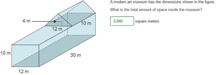 Please help!!!! A modern art museum has the dimensions shown in the figure what is-example-1