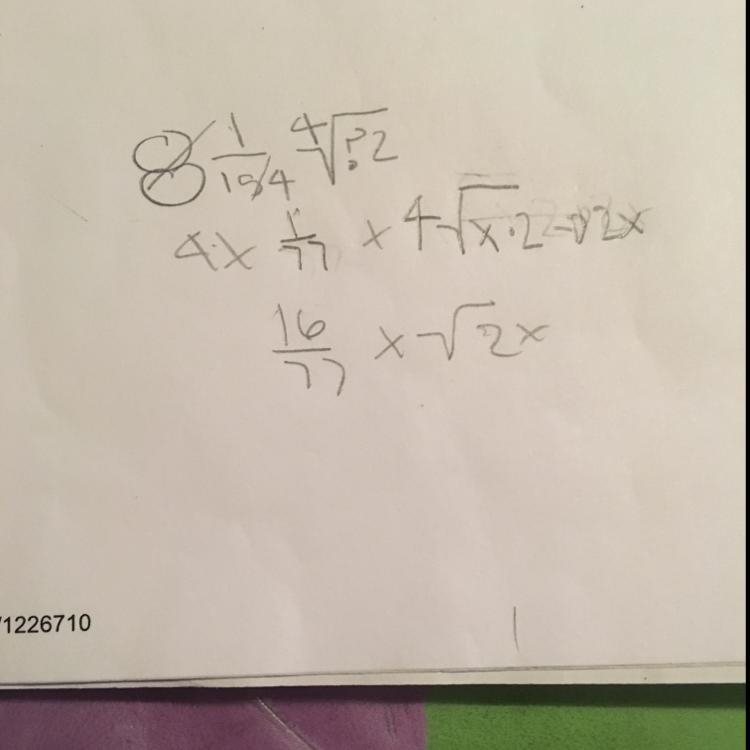 8 (1)/(154) \sqrt[4]{?2} ​-example-1