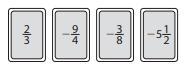 Martin chose two of the cards below. When he found the quotient of the numbers, his-example-1