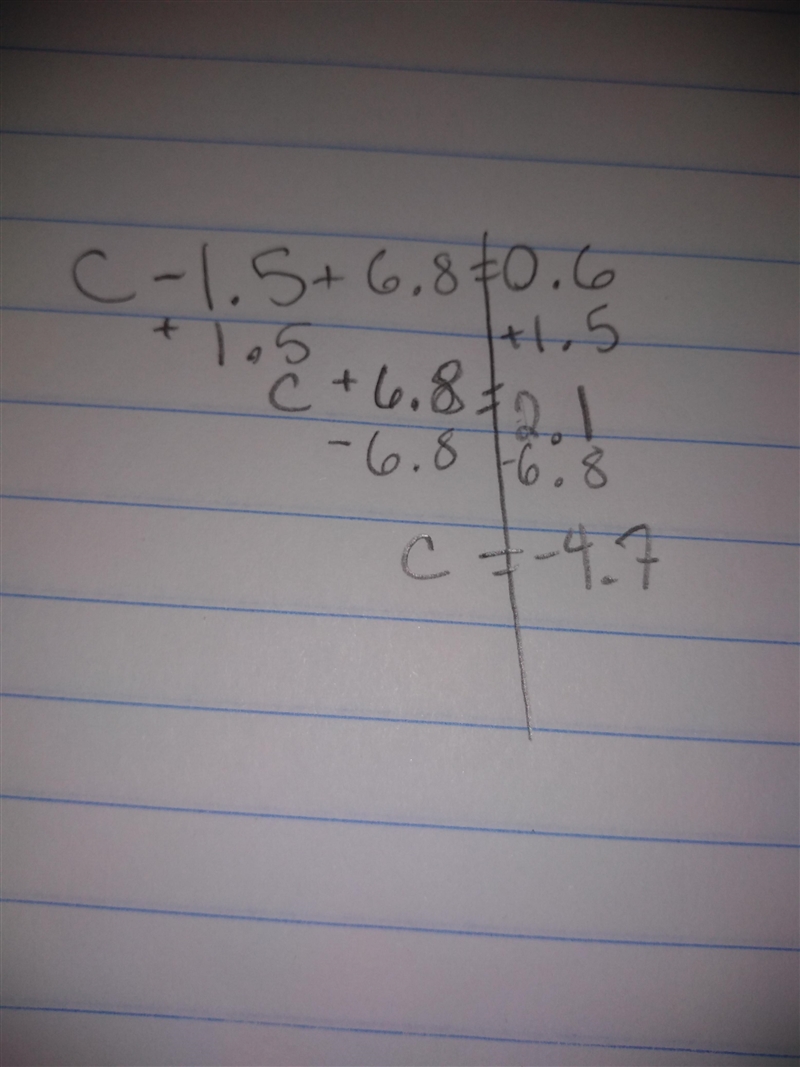 .solve for c c−1.5+6.8=0.6 I NEED HELP-example-1