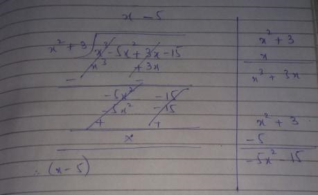 The area of a rectangle is (X - 5x² + 3x - 15), and the width of the rectangle is-example-1