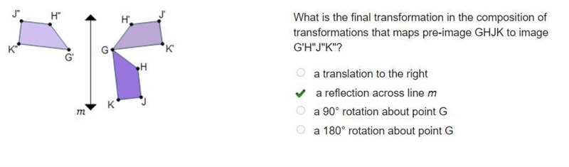 Trapezoid G H J K is rotated about G 90 degrees counterclockwise to form trapezoid-example-1