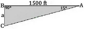 A submersible traveling at a depth of 250 feet dives at an angle of 15 degrees with-example-1