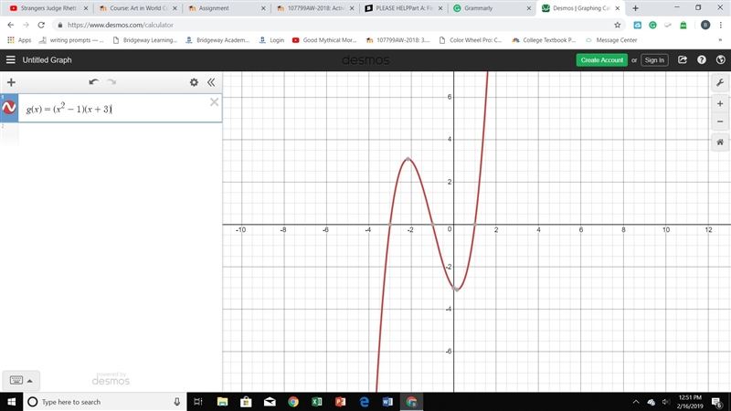 PLEASE HELP Part A: Find the zeros if the function g(x)=(x^2-1)(x+3) Part B: Graph-example-1