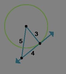 Which figure shows a line tangent to the circle?-example-1