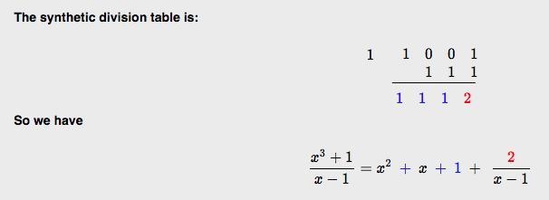 Use synthetic division to solve (x^3+1)/(x-1). What is the quotient?-example-1