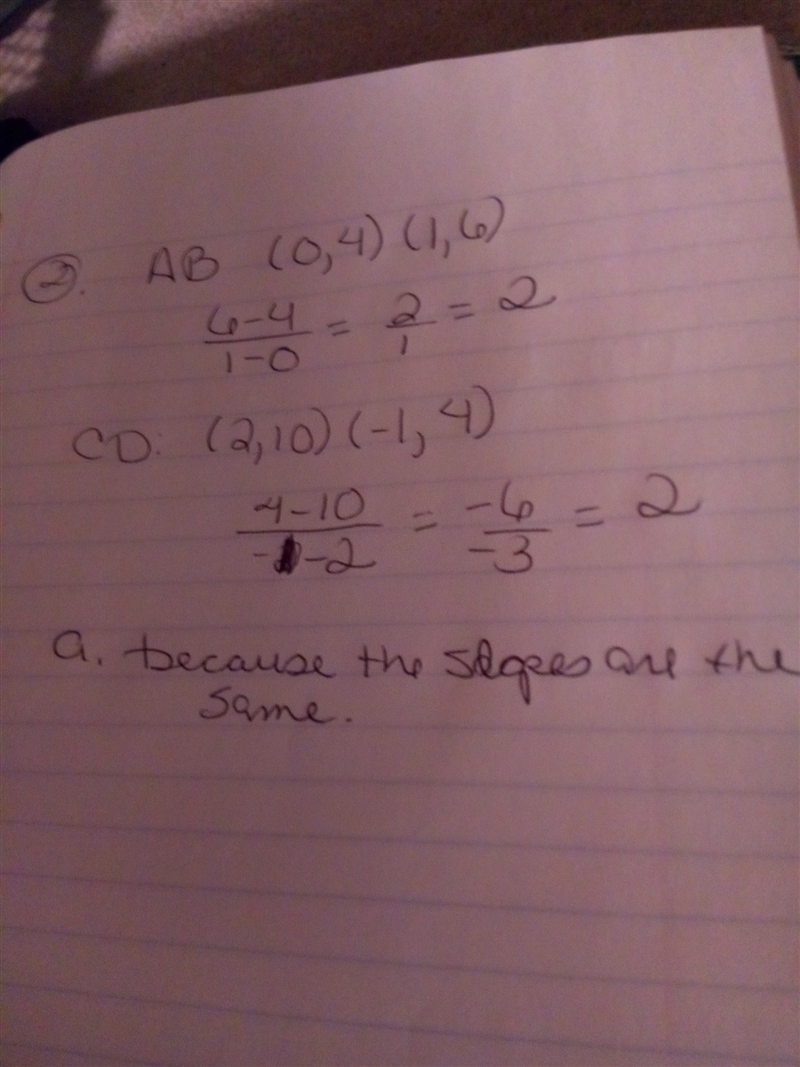 Line AB contains points A (1, 2) and B (−2, 6). The slope of line AB is (4 points-example-4