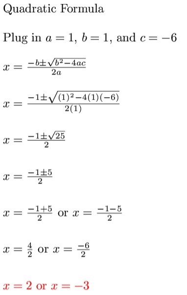 Help help I have to solve them two ways by factoring and quadratic formula-example-1