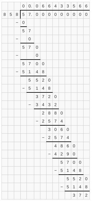 57 divided by 858 worked-example-1