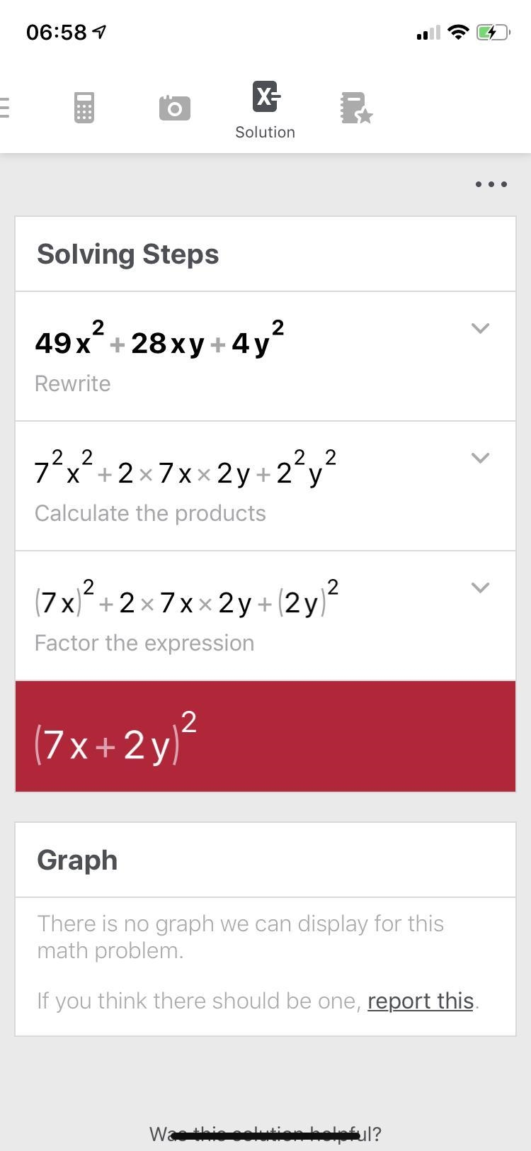 Factor 49x2 + 28 xy + 4y2-example-1