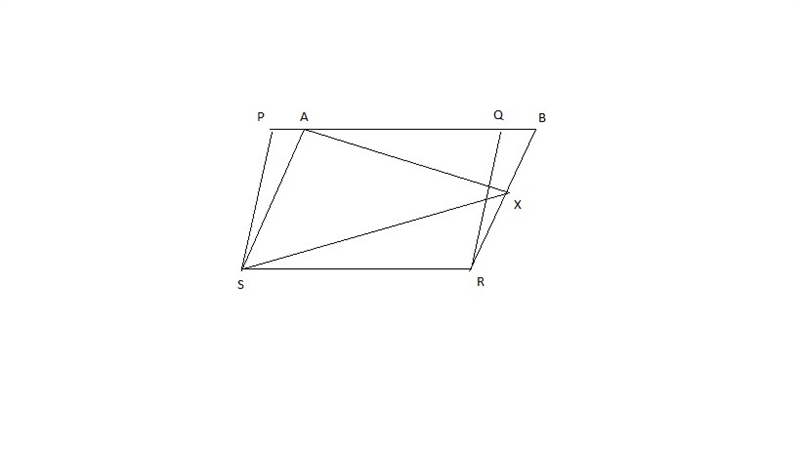 PQRS and ABRS are parallelogram and x is any point on br show that 1) area(PQRS)=area-example-1