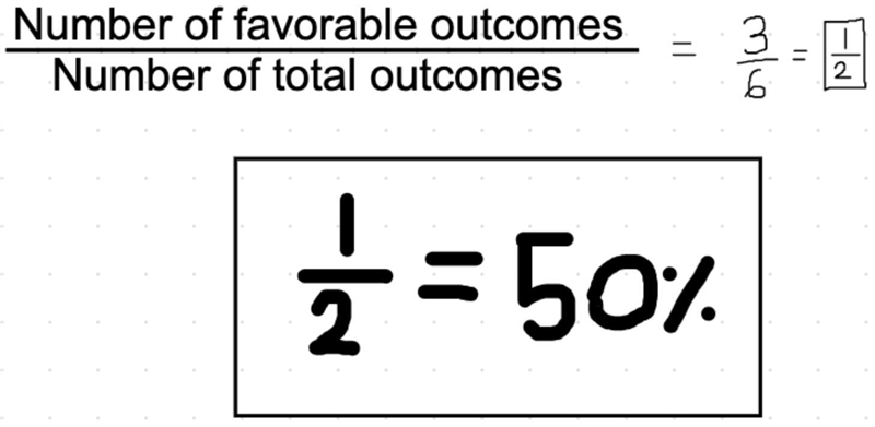 You roll a number cube. What are the odds that you will roll an even number?-example-1