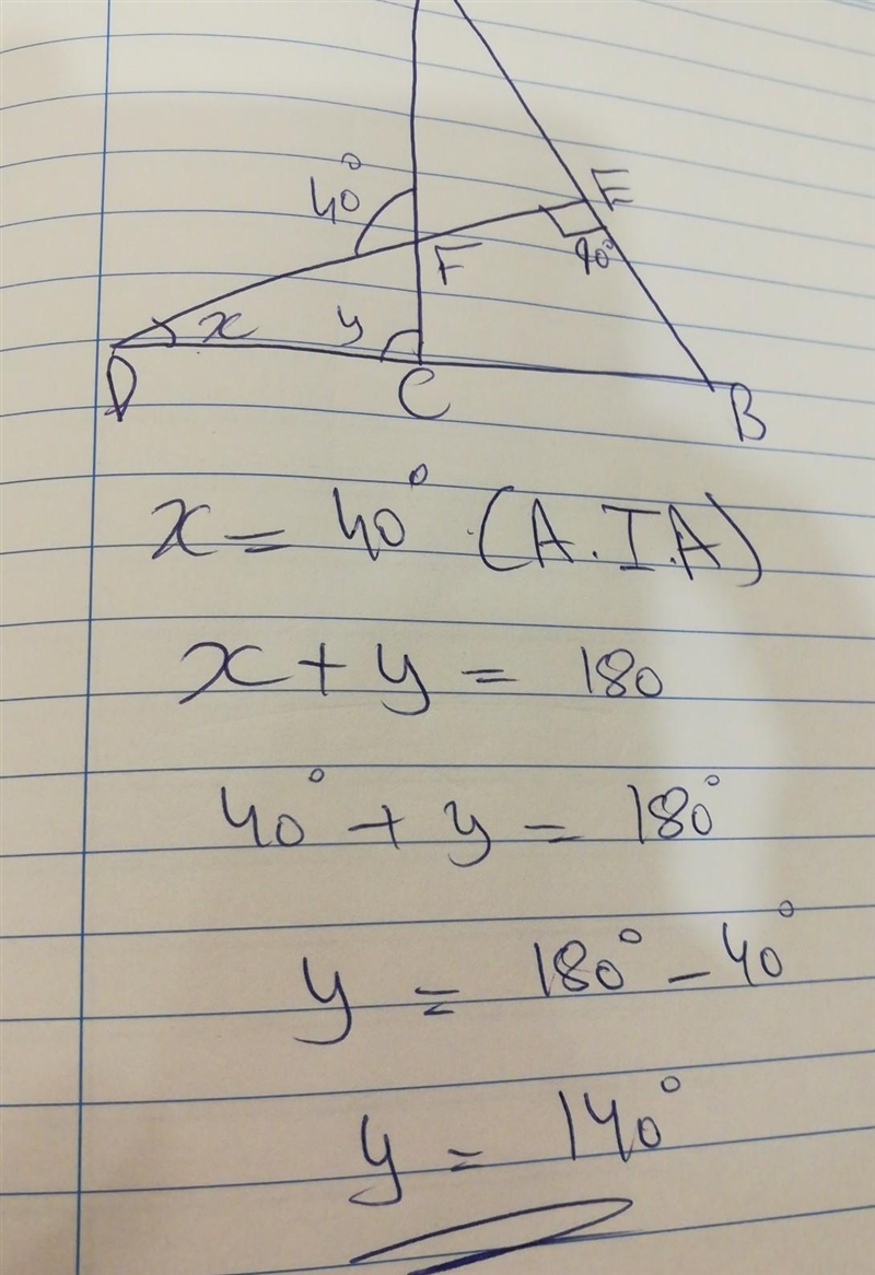 In the following figure, find x and y-example-1