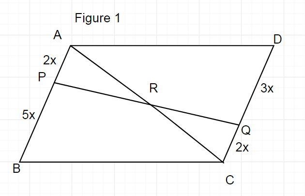 5. * In a parallogram ABCD, P divides AB in the ratio 2 : 5 and Q divides DC in the-example-1