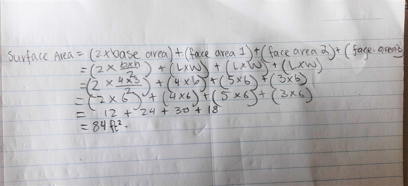 What is the surface area of this wedge?-example-1