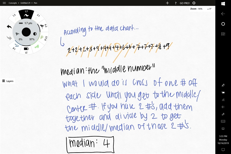 What is the median of this data set?-example-1