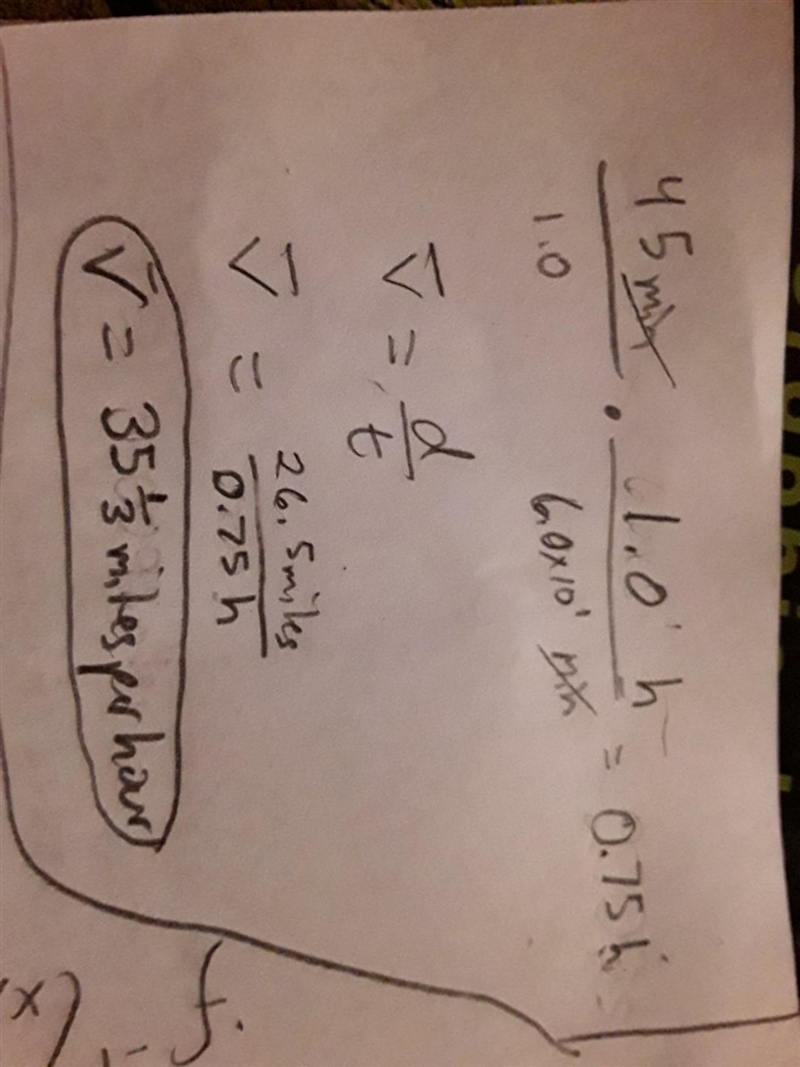 A car travels 26 1/2 miles in 45 minutes what is the car rate of speed in miles per-example-1