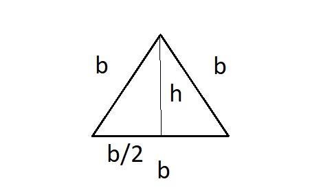 An equiangular triangle has one side of length six inches. What is the height of the-example-1