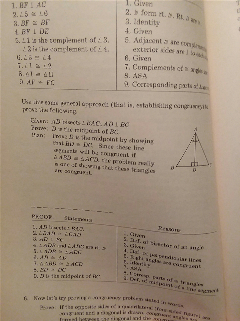 Proof triangles I know that AD is congruent with DC because of the definition of a-example-1