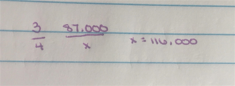 Paul to Ava salaries ratio is 3:4. If Paul's salary is $87,000, what is Ava's salary-example-1