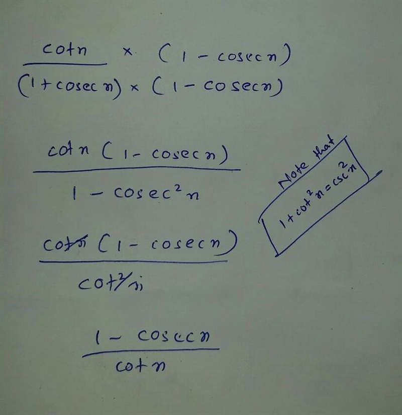 Cotx/1+cscx=cscx-1/cotx-example-1