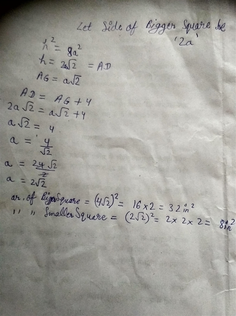 HELPPPPPP ASAP PLZZZ ABGF is a square with half the perimeter of square ACDE. GD = 4 in-example-1