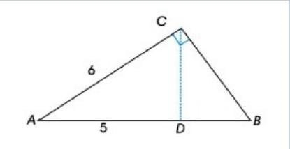 What is the length of the hypotenuse of the right triangle ABC in the figure? A. 7.2 B-example-1