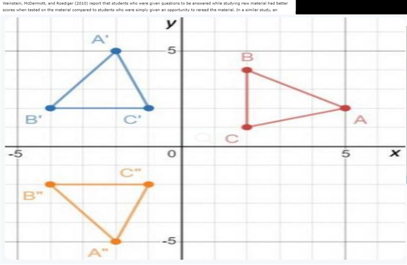 On a coordinate plane, 3 triangles are shown. Triangle B C D has points (1, 4), (1, 2), (5, 3). Triangle-example-1