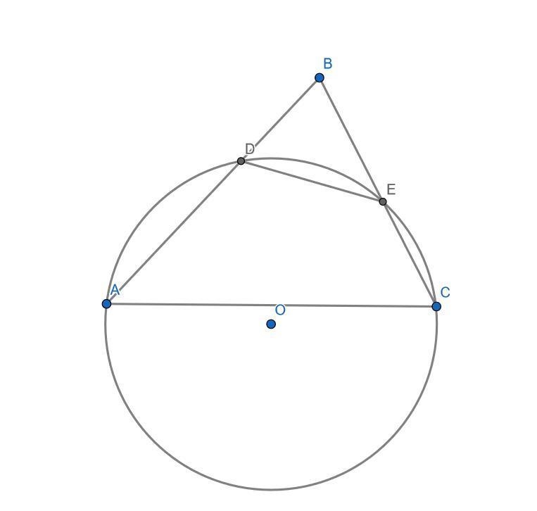 Help plz In △ABC m∠CAB = 40° and m∠ABC = 60°. Circle, going through points A and C-example-1